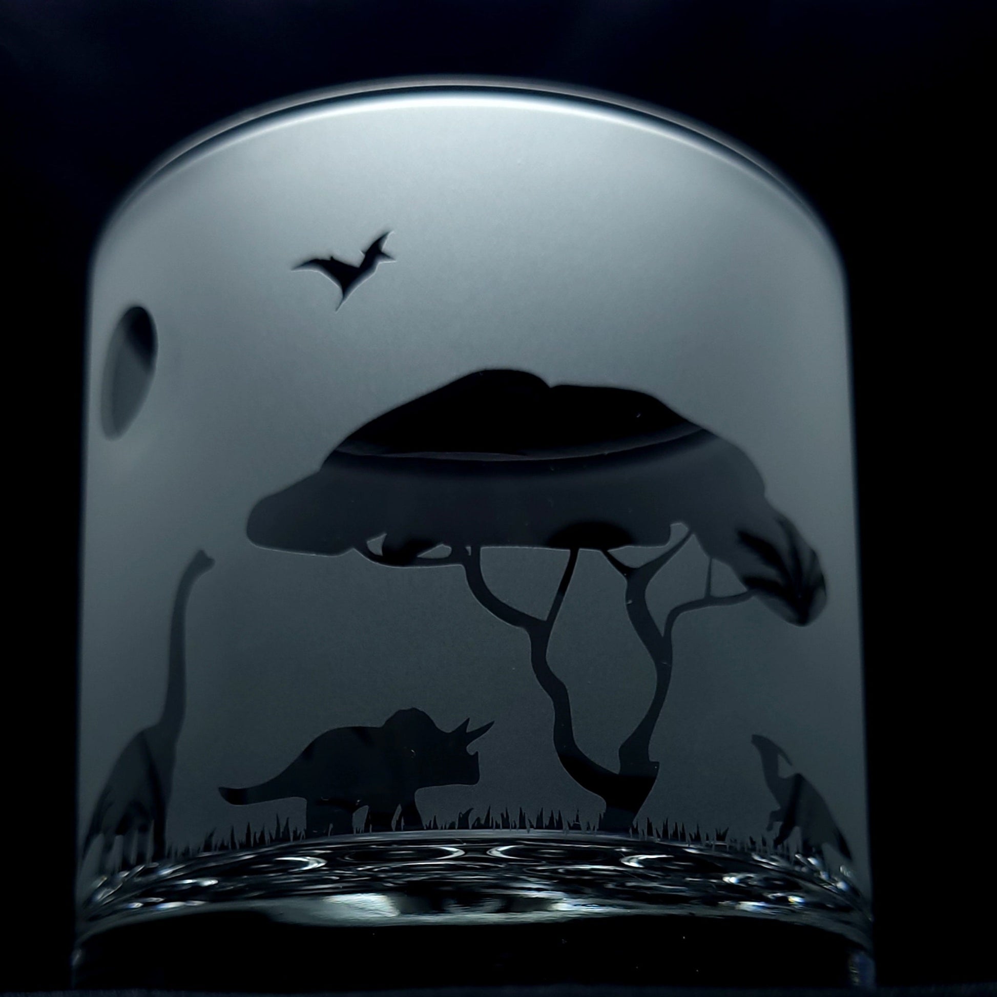 Etched glassware adds a fun and stylish touch to any bar, home decor, or dino-themed party. Perfect gift for collectors of dinosaur-themed items!