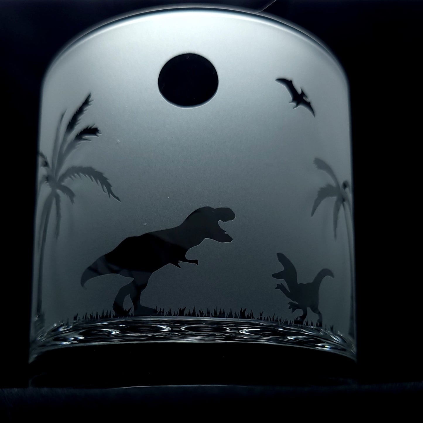 Prehistoric-themed drinkware, perfect for themed events or collectors of dinosaur memorabilia.